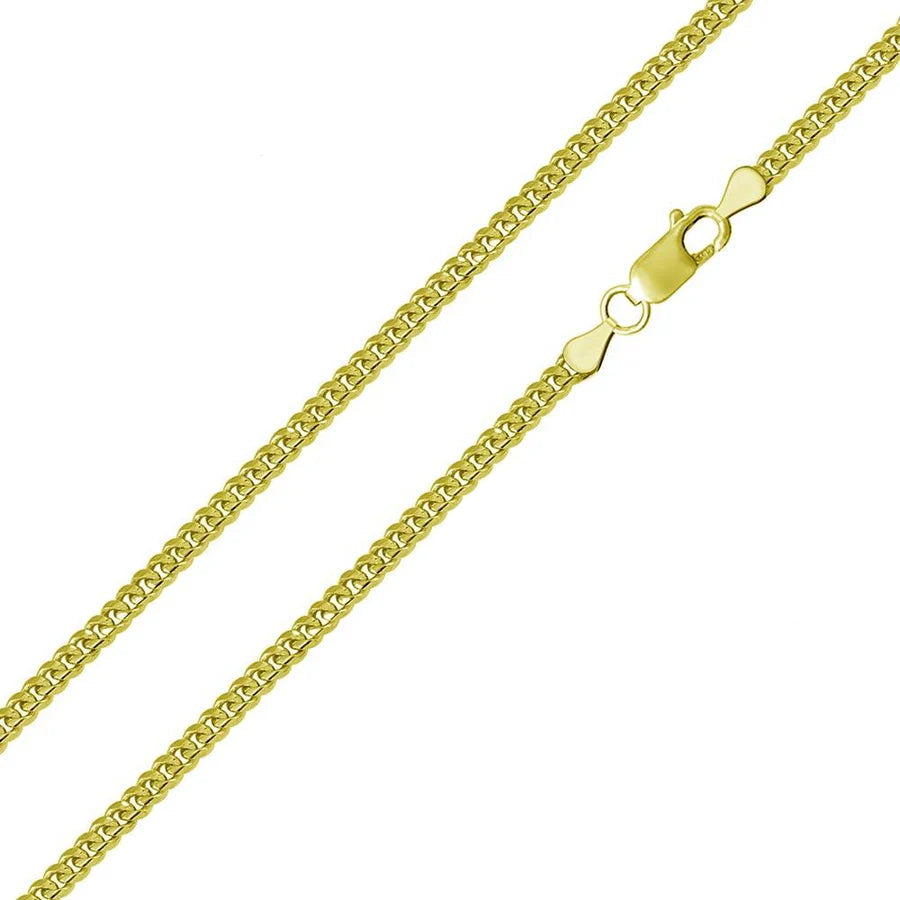 '2.5 MM Miami Cuban' In Sterling Silver, Gold Plated