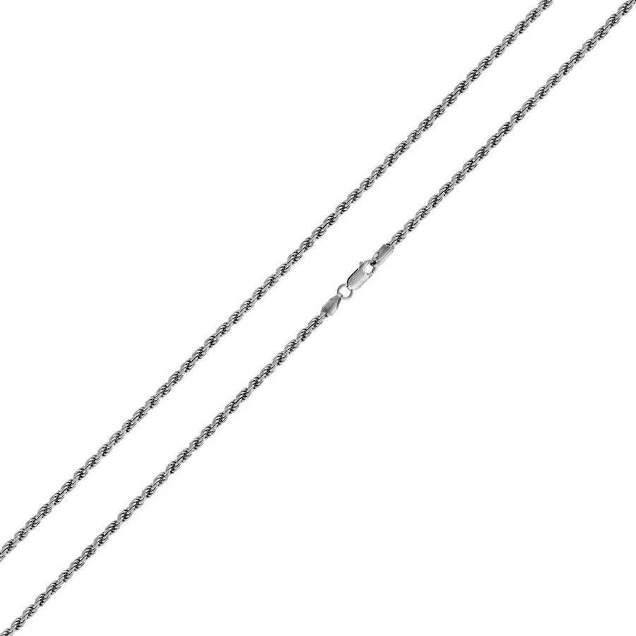'1.5 MM Rope' In Sterling Silver, Rhodium Plated