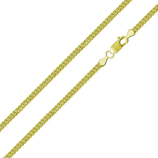 '2 MM Miami Cuban' In Sterling Silver, Gold Plated