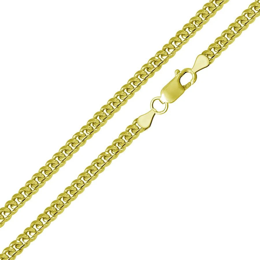 '5 MM Miami Cuban' In Sterling Silver, Gold Plated