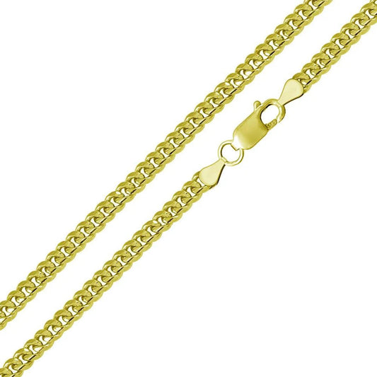 '5 MM Miami Cuban' In Sterling Silver, Gold Plated