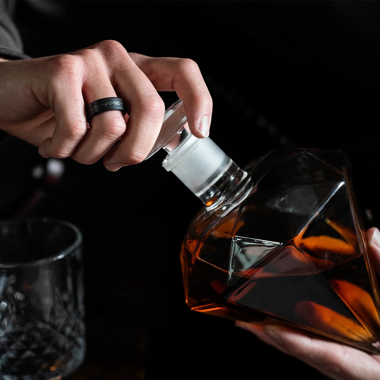 'The Inlay' With Meteorite, Centered, 8MM