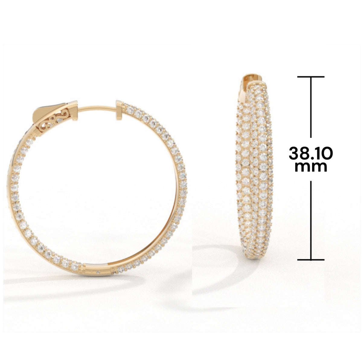 'The Pave' Diamond Inside-Out Hoop Earring