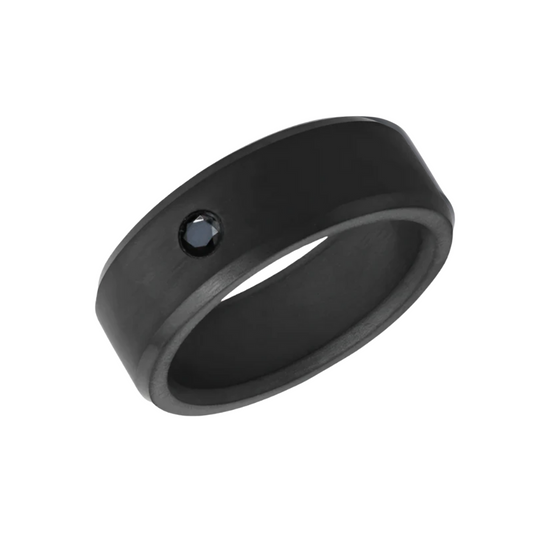 'The Double Diamond', With Single Black Pave Diamond