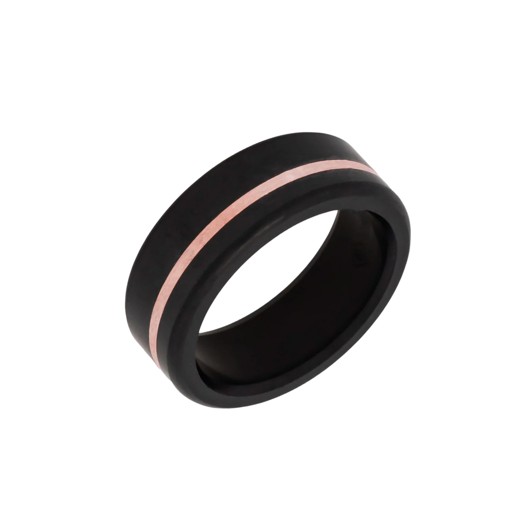 'The Inlay' With 10KT Rose Gold, Offset