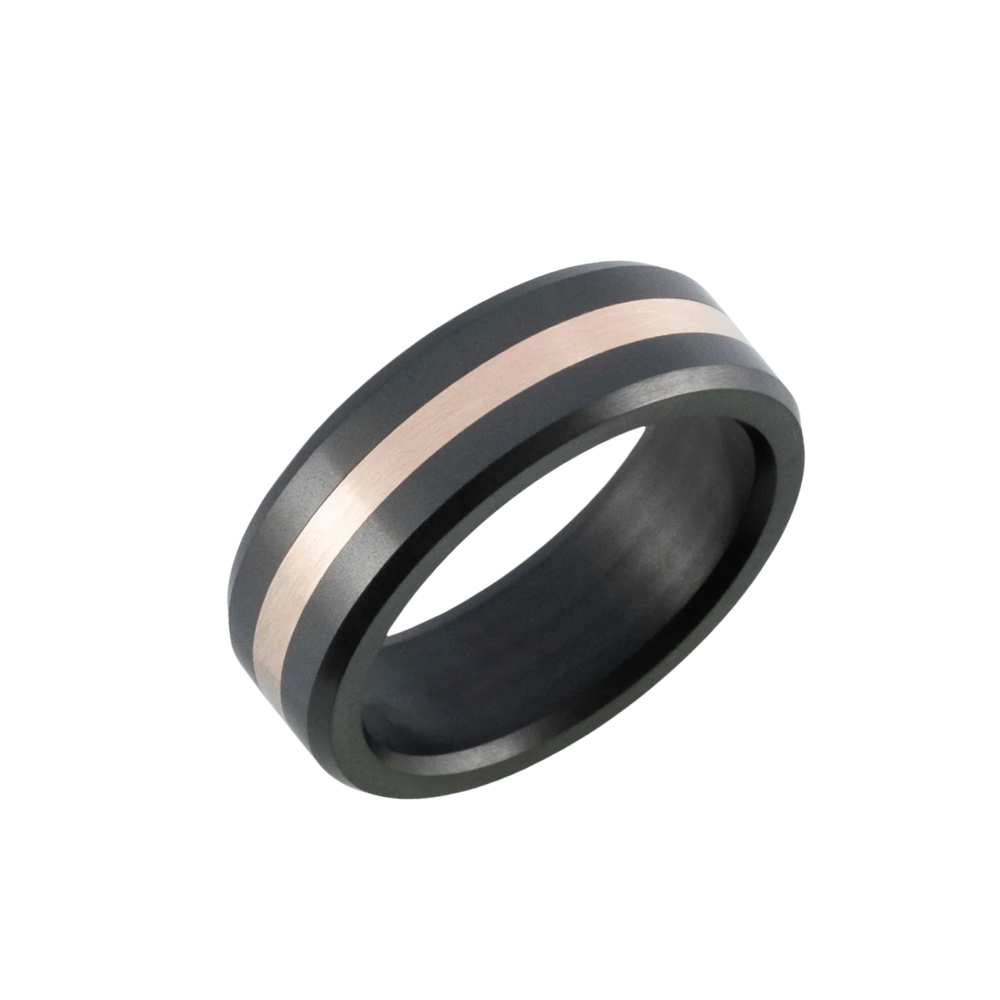 'The Inlay' With 10KT Rose Gold, Centered