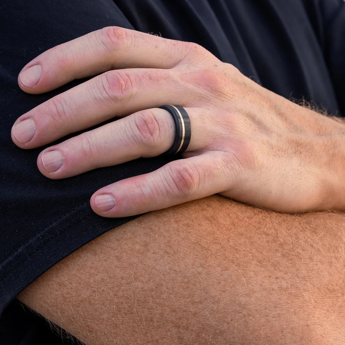 'The Inlay' With 24KT Yellow Gold, Offset